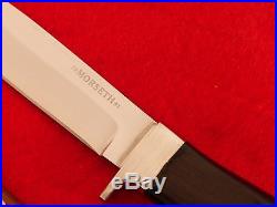 Morseth USA 1991 custom hand made stag pommel mint 9 fixed blade knife & sheath