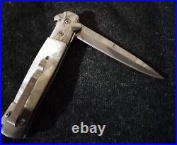 Mother of Pearl Handle custom pocket knife stainless steel never used rare