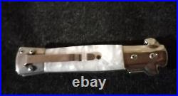 Mother of Pearl Handle custom pocket knife stainless steel never used rare