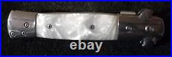 Mother of Pearl Handle custom pocket knife stainless steel never used rare