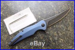 NEW Blue Brous Blades Sniper Limited Flipper Knife Acid Stonewash D2 Serial #975