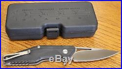NEW Brous Blades Mini Division Flipper Folder Knife SATIN D2 Black G10 PROTOTYPE