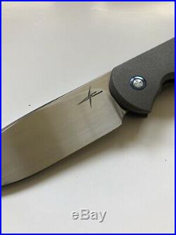 NEW Gareth Bull Shamwari 3 Smooth Titanium Bearings Knife