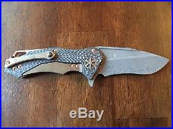 NEW Marfione (Microtech) Custom Star Lord Knife Damascus, Carbon Fiber, Copper