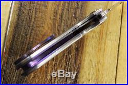 NEW Olamic Wayfarer Compact CTS-XHP Titanium Handle Scales & Purple Pocket Clip