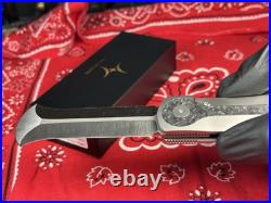 NEW RARE Crescent Edges Spade Knife Apple Remote Titanium Carbon Fiber