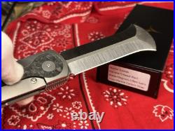NEW RARE Crescent Edges Spade Knife Apple Remote Titanium Carbon Fiber