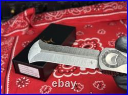 NEW RARE Crescent Edges Spade Knife Apple Remote Titanium Carbon Fiber