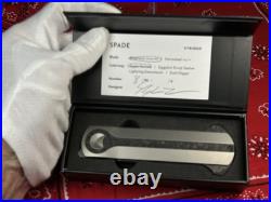 NEW RARE Crescent Edges Spade Knife Apple Remote Titanium Carbon Fiber