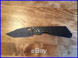 NEW Strider Knives SMF Tanto Flamed/Black Oxide Monkey Edge Exclusive CTS 204P