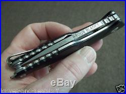 NIB Handmade USA BROUS BLADES Custom D2 Steel Folding Flipper Knife Sold Out