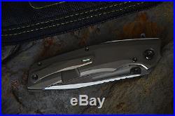 NIB New Kevin Titanium CF M390 Blade Satin Venom Bearing Tactical Camping Knife