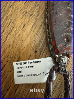NIB William Henry Folding Pocketknife B05 Monarch Ponderosa Pine Topaz 2017