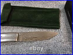 NICO PELZER Custom Damascus Hunting Folding Knife Liner Lock