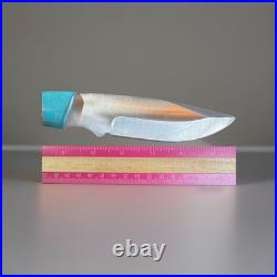 Native American Southwest style Turquoise & Gemstone Inlay Knife with Sheath