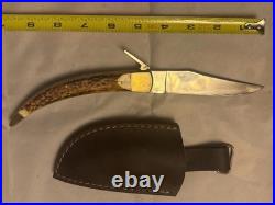 Navaga Folding Knife Indiana INOX with Stag Scales and A 4in Engraved Blade Navaga Folding Knife Indiana INOX with Stag Scales and A 4in Engraved Blade