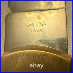 Navaga Folding Knife Indiana INOX with Stag Scales and A 4in Engraved Blade