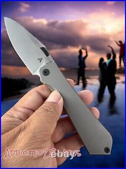 New Arcform Theory Titanium M390 Knife Folder Stonewashed Satin Blade