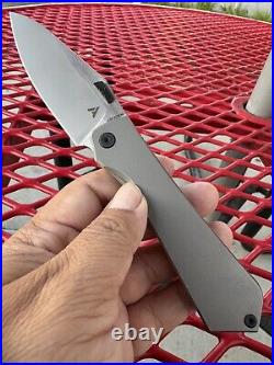 New Arcform Theory Titanium M390 Knife Folder Stonewashed Satin Blade