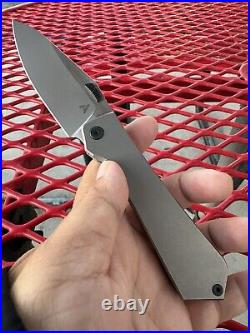 New Arcform Theory Titanium M390 Knife Folder Stonewashed Satin Blade