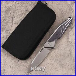 New CNC M390 Steel Full TC4 TITANIUM Handle Tactics Pocket Folding Knife 08