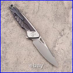 New CNC M390 Steel Full TC4 TITANIUM Handle Tactics Pocket Folding Knife 08