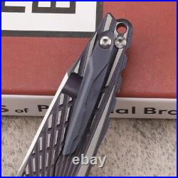 New CNC M390 Steel Full TC4 TITANIUM Handle Tactics Pocket Folding Knife 08