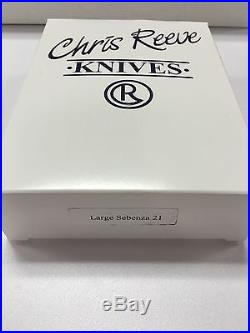 New Chris Reeve Knives, Large Sebenza 21, January, S35VN, Titanium Free Gift