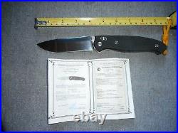 New Folding Knife By Cheburkov Scout Mirror Blade K340 Scales Black G10
