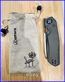 New Kunwu Knives Sheepsfoot TAO Vanax Knife Titanium Rare EDC