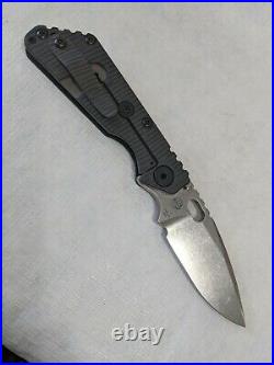 New Mick Strider Knives SnG Black with Flamed Titanium Lock side