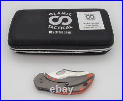 New Olamic Busker Framelock M390 Steel Titanium Flipper Knife Limited 03 of 12