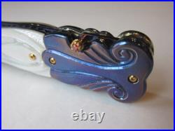 New Pearl & Blued Damascus Custom Gent's Folder Knife by Suchat Jangtanong