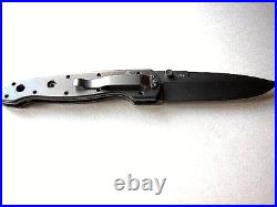 New Pre Owned Custom Kit Carson M16 Bead Blasted Titanium Linerlock Folder Knife
