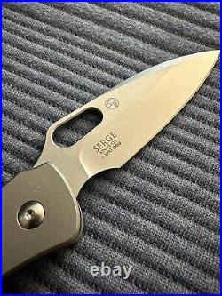 New Serge Knives Rager Full Titanium Stonewashed BNIB. Rare EDC