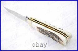 New Two Blade Joseph Rodgers Stag Lambs Foot Sheffield Made Pen/Pocket Knife