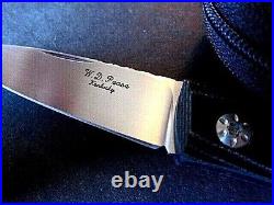 New W. D. Pease Gent's Folder Knife Bark Mammoth Scales with Gold Pins