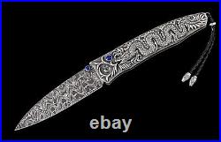 New William Henry B30 Silver Dragon Hand-Carved Sterling Silver Pocket Knife