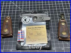 Nice Guy Machine Co. NGMCo Grasshopper Titanium Pipe & 2 Badgoods Leather Cases
