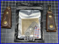 Nice Guy Machine Co. NGMCo Grasshopper Titanium Pipe & 2 Badgoods Leather Cases