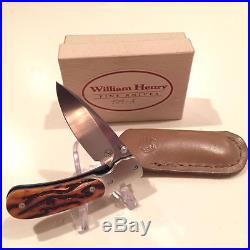 Older William Henry Knife T09-a Kestrel With Original Box And Paperwork Mint