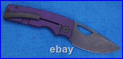 OZ Machine Co Roosevelt Purple MAG Milled / Darkwashed MagnaCut Blade & HW
