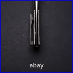 OZ Machine Co Roosevelt Skeleton Milled Stonewashed Titanium / Vanax Blade