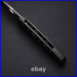 OZ Machine Co Roosevelt Skeleton Milled Stonewashed Titanium / Vanax Blade