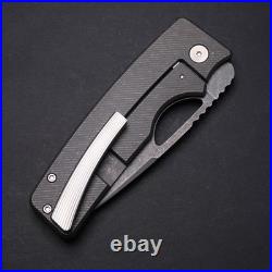 OZ Machine Co Roosevelt XL Angle Milled Stonewashed Titanium / Vanax Blade