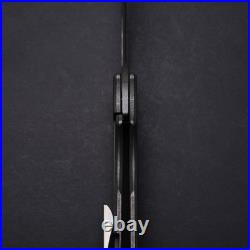 OZ Machine Co Roosevelt XL Angle Milled Stonewashed Titanium / Vanax Blade