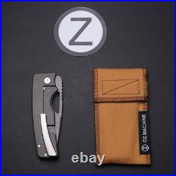 OZ Machine Co Roosevelt XL Angle Milled Stonewashed Titanium / Vanax Blade