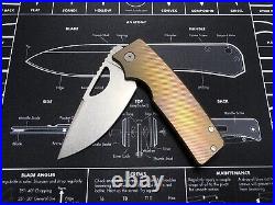 OZ Machine Co Roosevelt XL / Bronze Milled Scales / Stonewashed Magnacut Blade