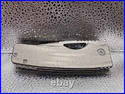 OZ Machine Co Roosevelt XL Silver Surfer Zig Zag Milling 20CV Blade All Ti