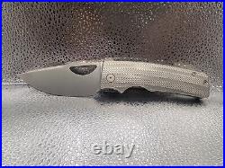 OZ Machine Co Roosevelt XL Silver Surfer Zig Zag Milling 20CV Blade All Ti